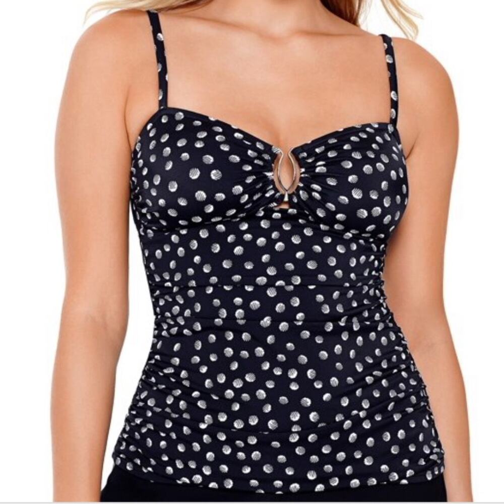 Swim Solutions Keyhole Hardware Tankini Swim Top